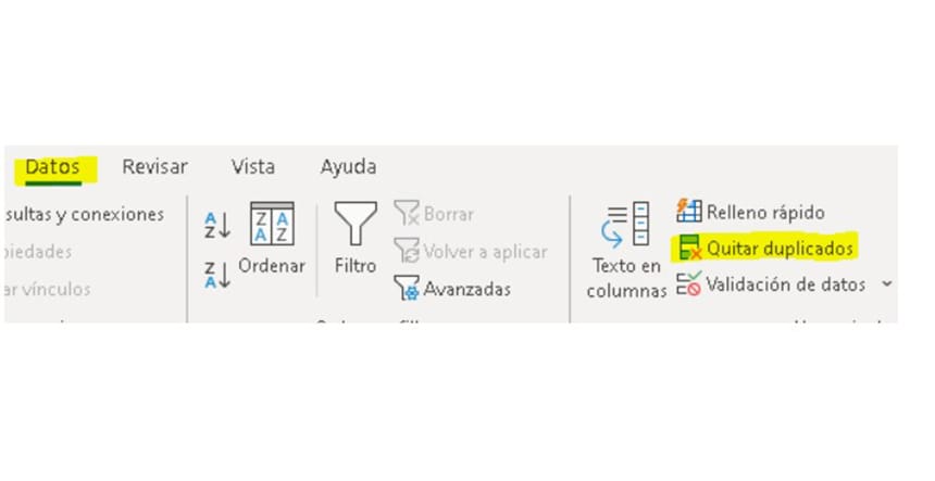herramientas de eliminación de duplicados cursos excel